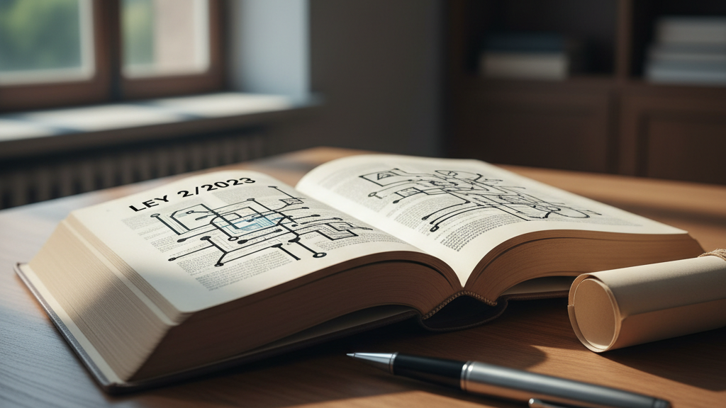 Artículos de la Ley 2/2023, imagen de un libro de leyes