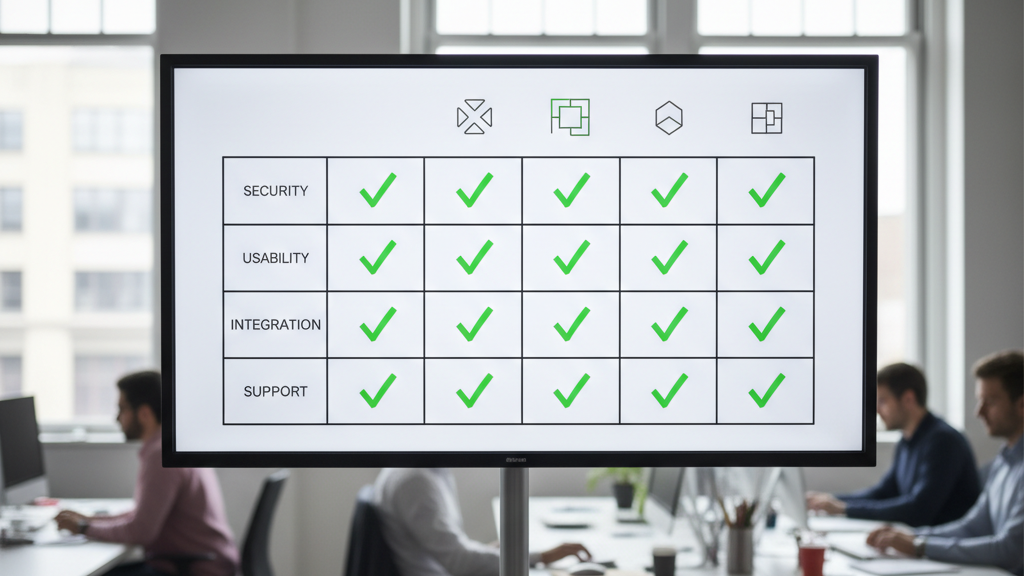 Comparativa de soluciones Comparación visual de diferentes plataformas de canal de denuncias destacando la mejor opción