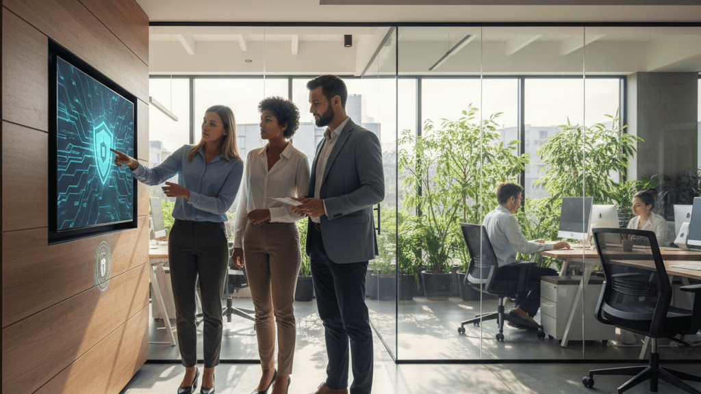 Empleado usando un canal de denuncias confidencial para reportar irregularidades