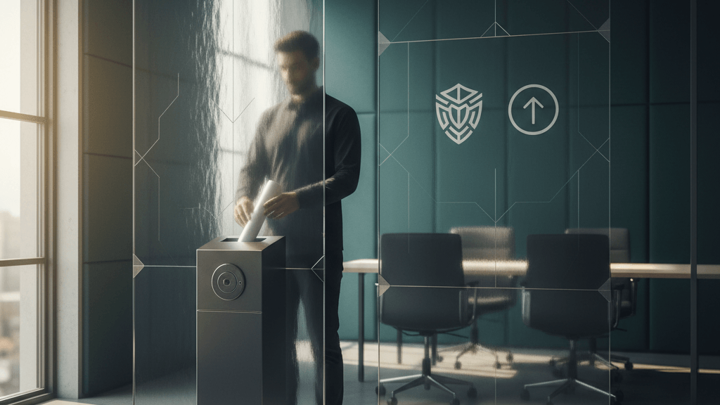 Confidencialidad Iconos de confidencialidad y protección del informante en un canal interno de denuncias