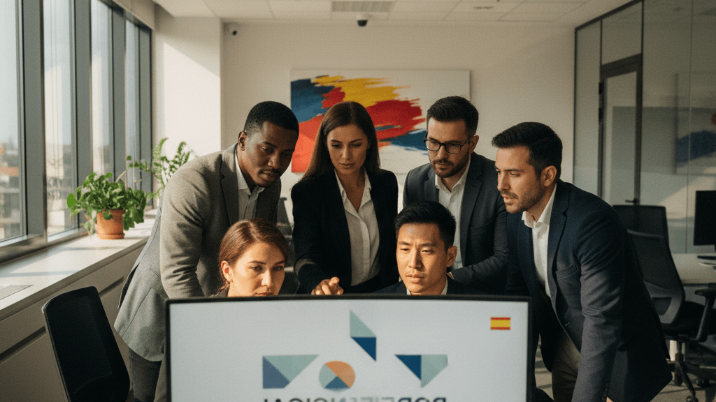 Imagen que muestra a empleados de una empresa española utilizando un canal interno de denuncias, cumpliendo la ley protección informante España empresas, con énfasis en la confidencialidad y la protección contra represalias