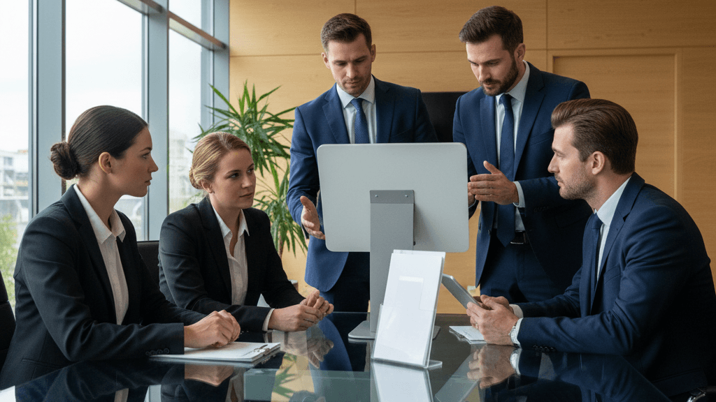 Representación visual del Canal de Denuncias obligatorio para empresas, mostrando un buzón confidencial y empleados